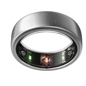 Oura ring - brushed titanium - size 8